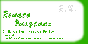 renato musztacs business card