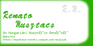 renato musztacs business card